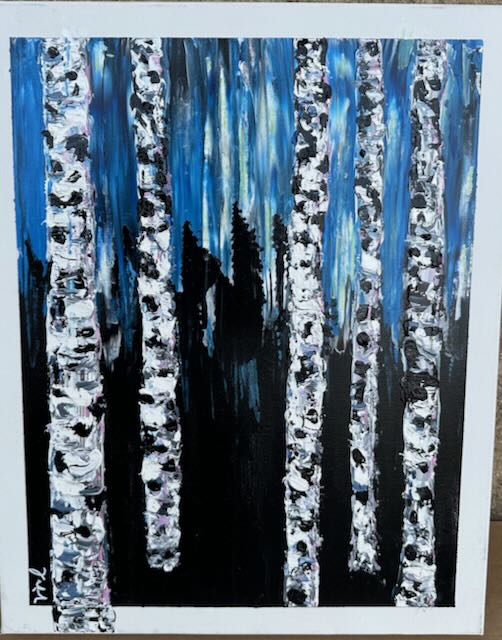 Blue Birches Night