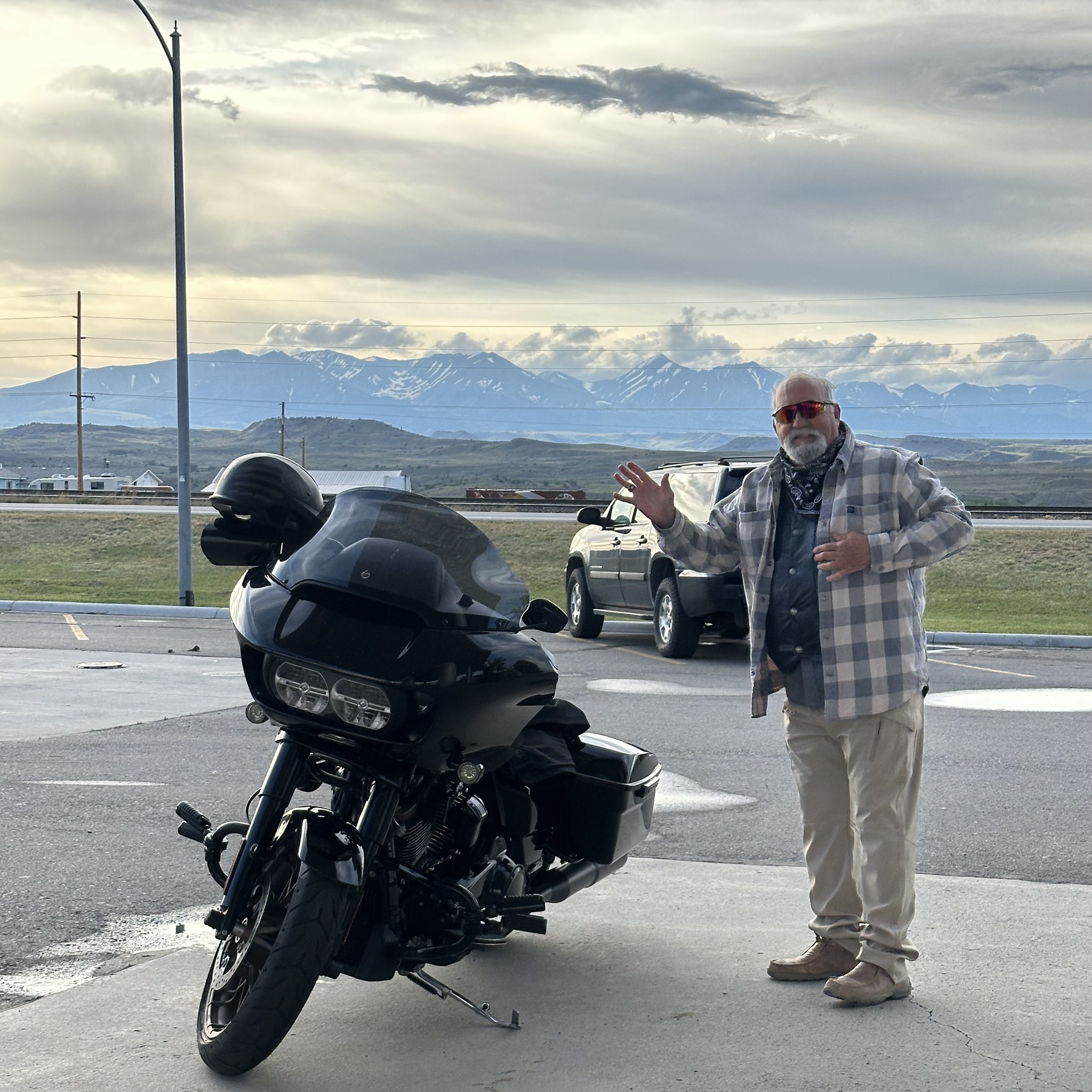 Randy Lakoduk on his 2023 Harley-Davidson Road Glide